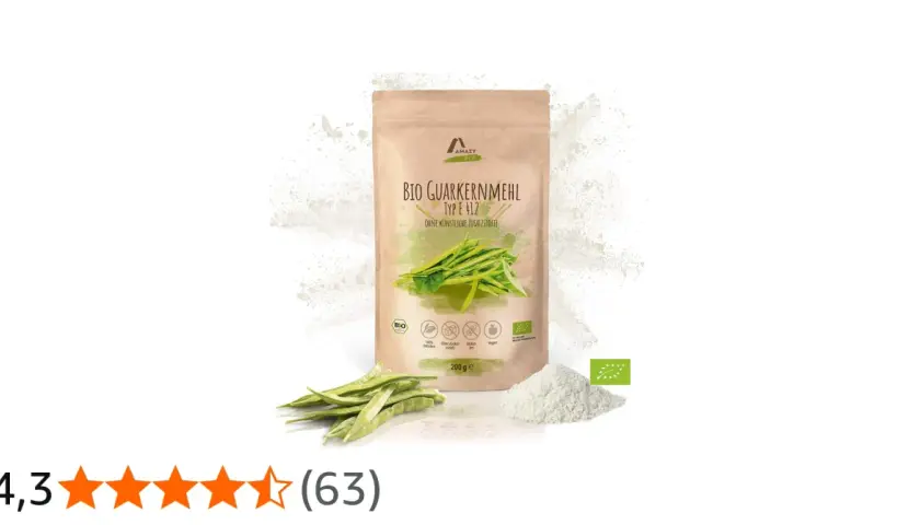 Bio Guarkernmehl als natürliche Alternative. Ideal für vegane Rezepte.