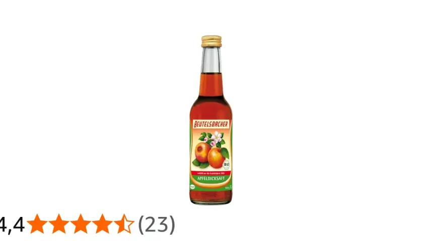 Beutelsbacher Apfeldicksaft in Glasflasche, eine natürliche Alternative für Süße.