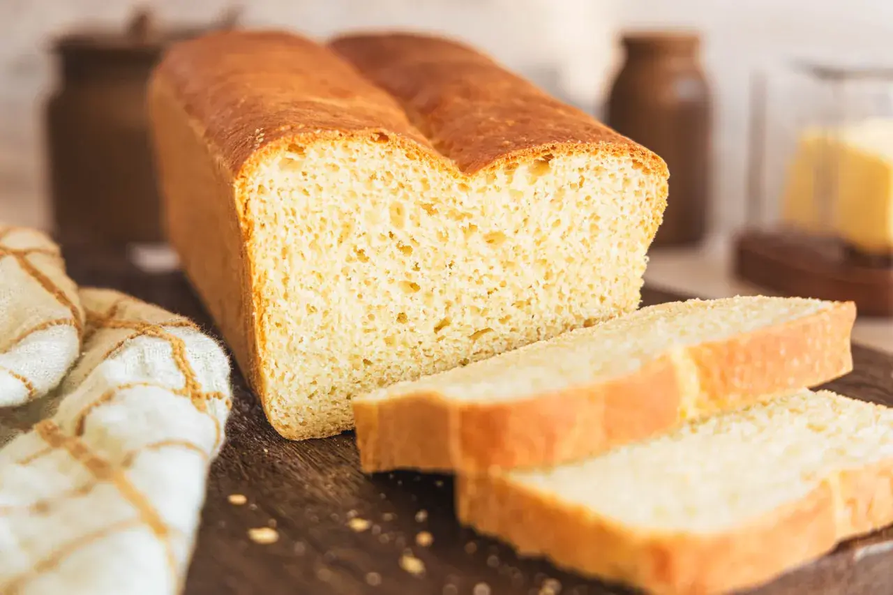 Frisch gebackenes Toastbrot, weich und goldbraun. Perfekt zum Toasten und Genießen.