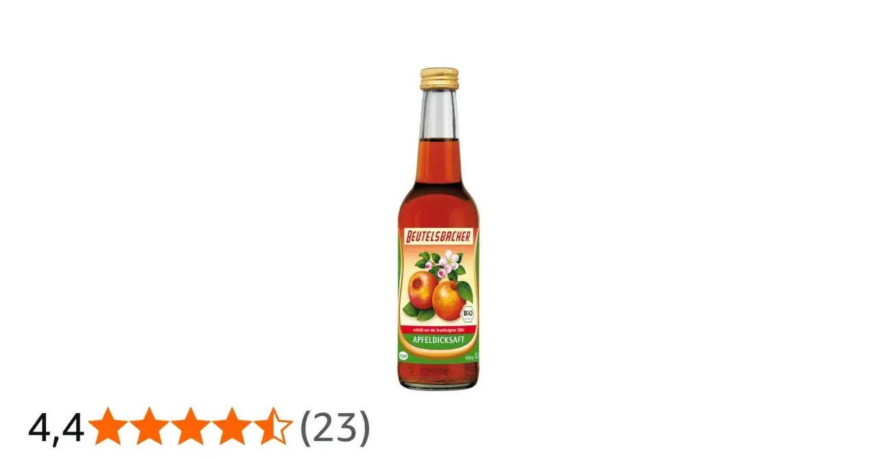 Beutelsbacher Apfeldicksaft in Glasflasche, eine natürliche Alternative für Süße.